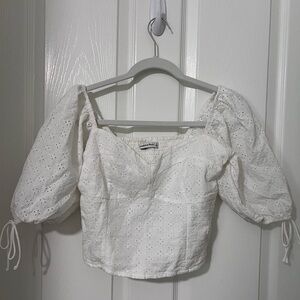 White Eyelet, corset style summer top!